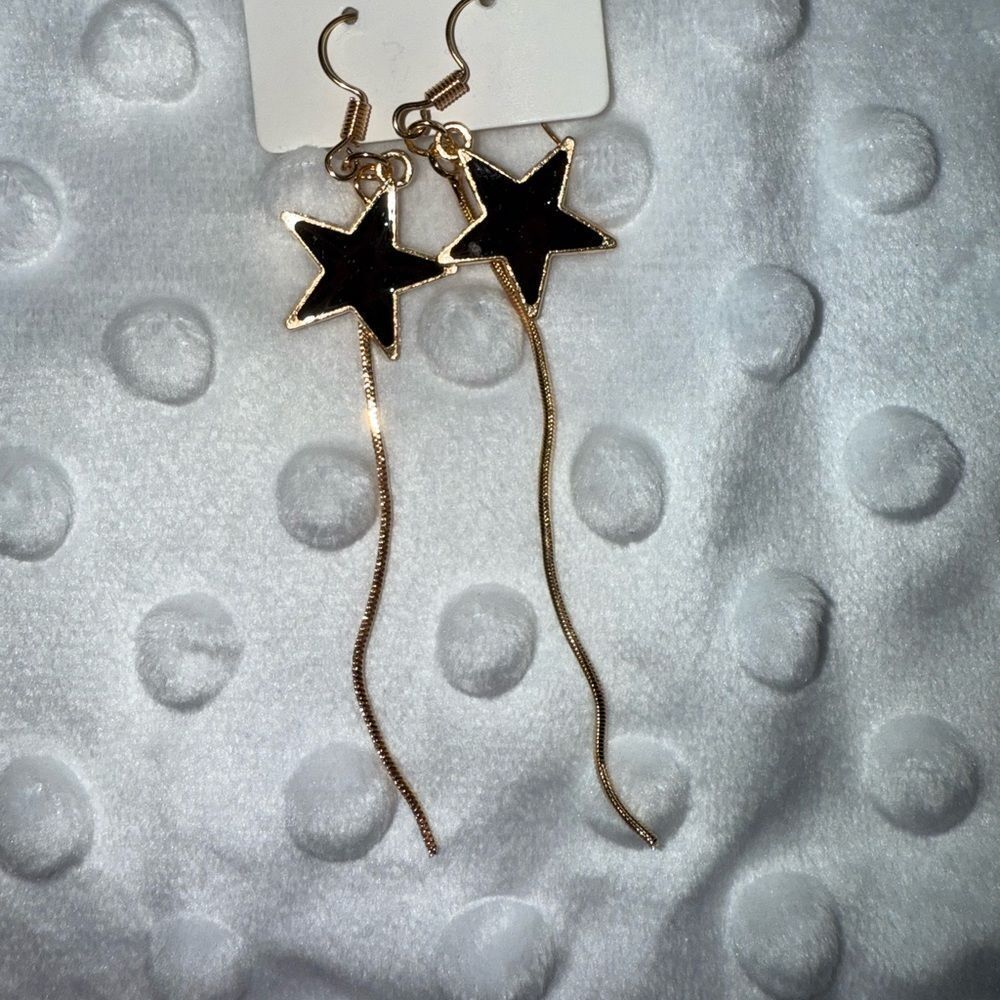Elegant Patriotic Star Earrings